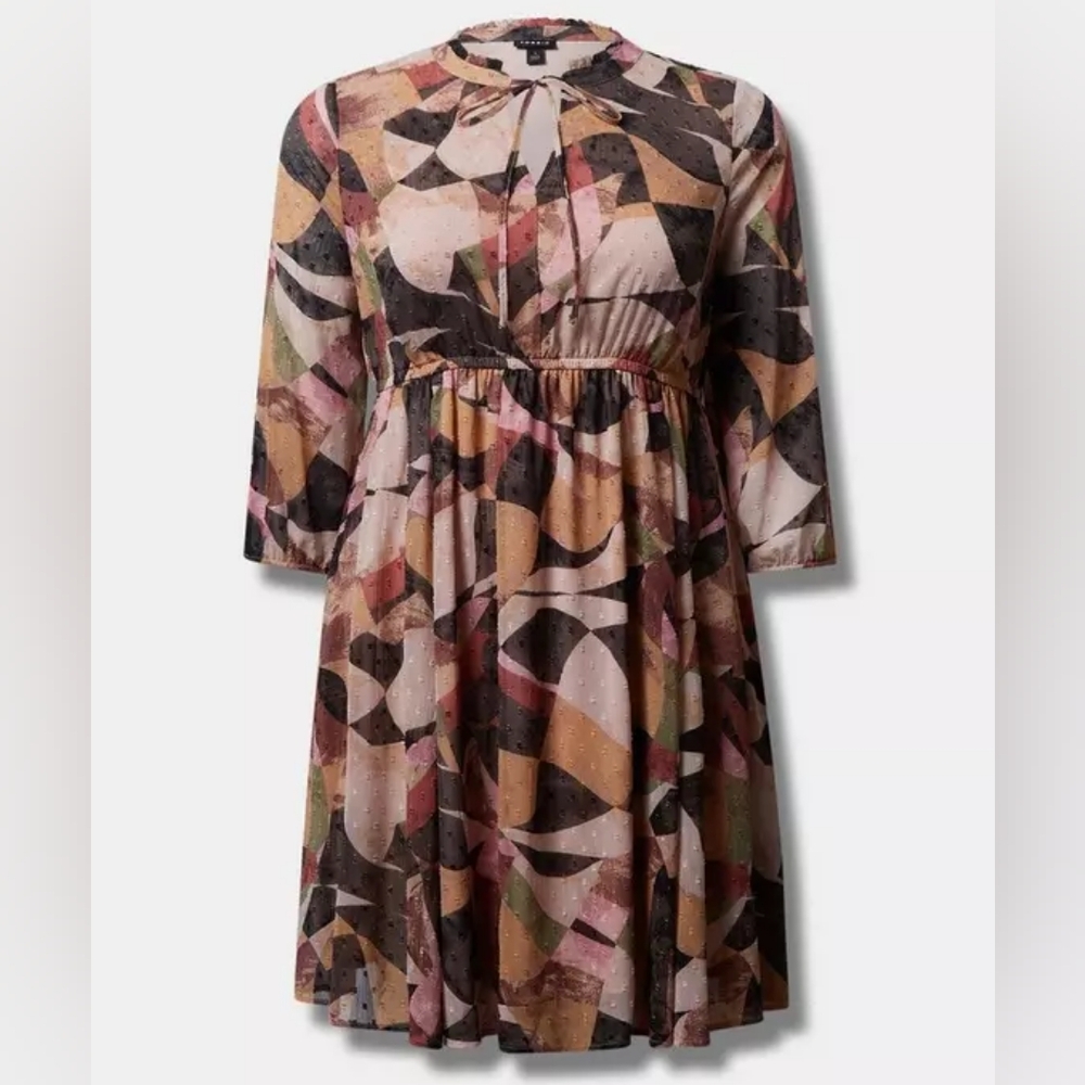 TORRID Clip Dot Front Keyhole Skater Dress - Size 2X - Picture 4 of 15
